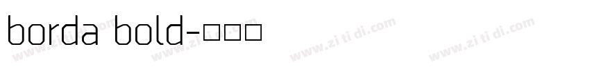borda bold字体转换